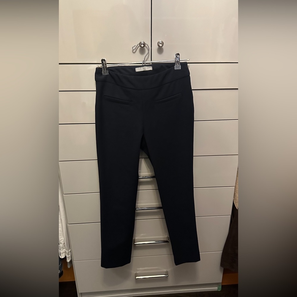 Navy I love Tyler Madison pants. Skinny leg. Great for business casual.
